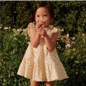 Amazon Cream and Pink Kids Dress